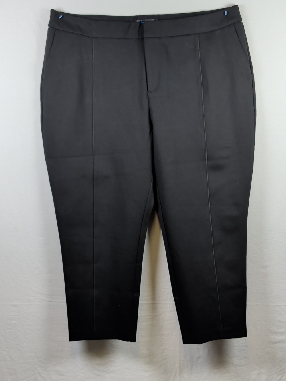 Eloquii Black Tailored Dress Pants Creased Trim - Size 22S - NWT